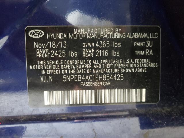 Photo 9 VIN: 5NPEB4AC1EH854425 - HYUNDAI SONATA GLS 