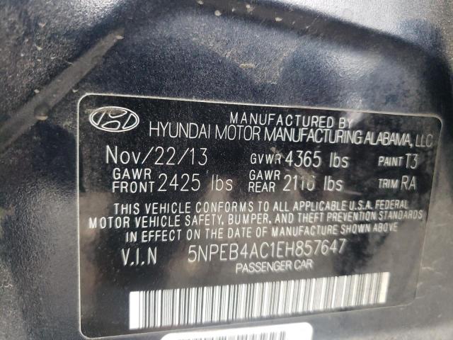 Photo 9 VIN: 5NPEB4AC1EH857647 - HYUNDAI SONATA GLS 