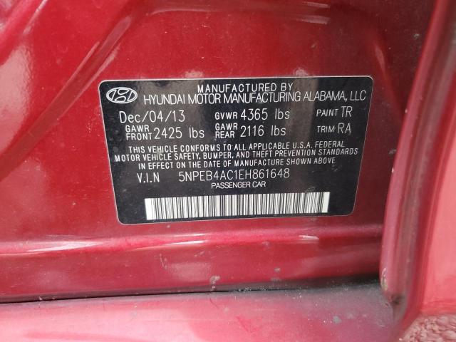 Photo 11 VIN: 5NPEB4AC1EH861648 - HYUNDAI SONATA GLS 