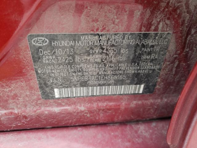 Photo 9 VIN: 5NPEB4AC1EH865165 - HYUNDAI SONATA GLS 