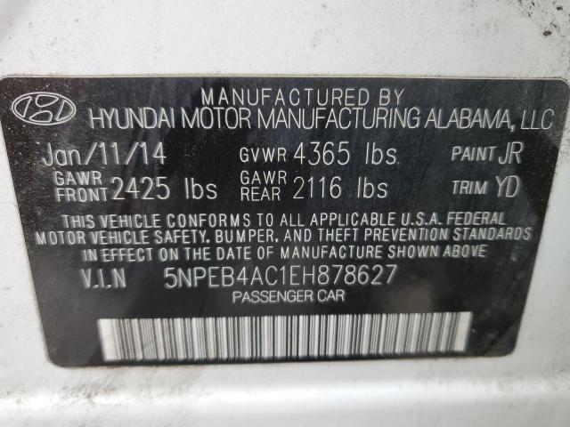 Photo 11 VIN: 5NPEB4AC1EH878627 - HYUNDAI SONATA GLS 