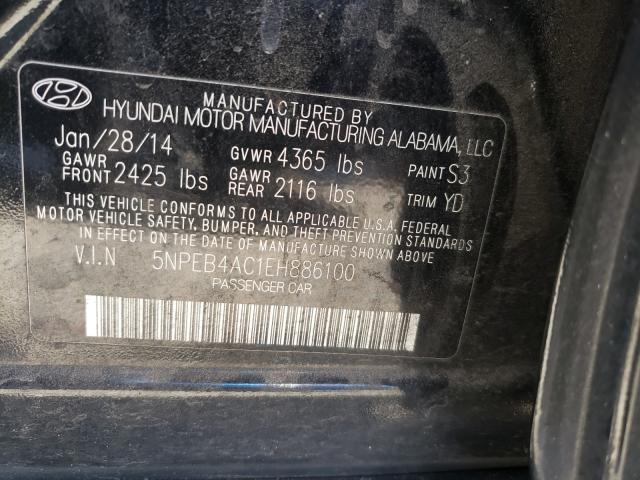 Photo 9 VIN: 5NPEB4AC1EH886100 - HYUNDAI SONATA GLS 