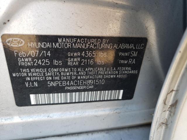 Photo 11 VIN: 5NPEB4AC1EH891510 - HYUNDAI SONATA GLS 