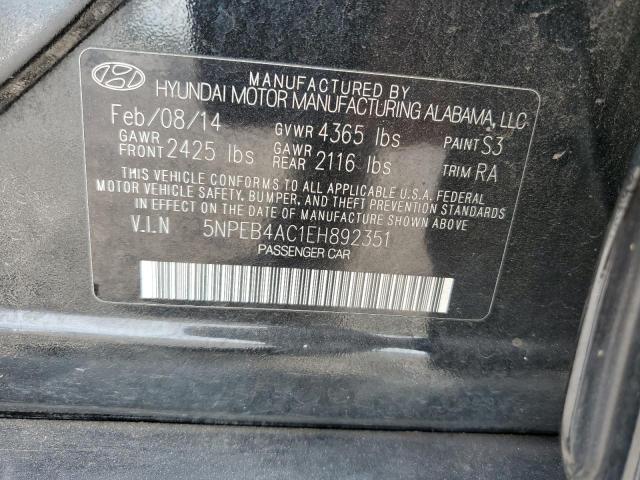 Photo 11 VIN: 5NPEB4AC1EH892351 - HYUNDAI SONATA GLS 