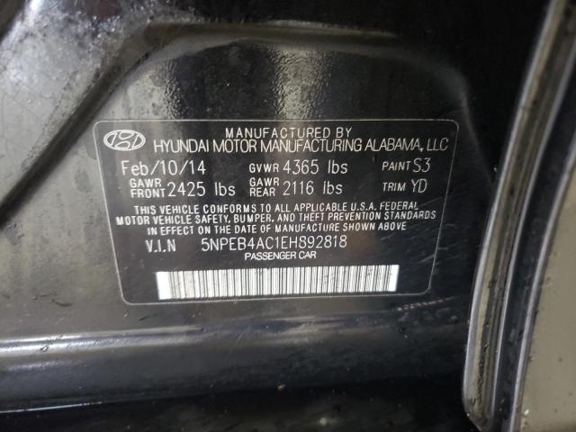 Photo 11 VIN: 5NPEB4AC1EH892818 - HYUNDAI SONATA 