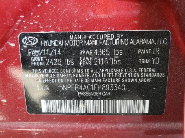 Photo 11 VIN: 5NPEB4AC1EH893340 - HYUNDAI SONATA GLS 