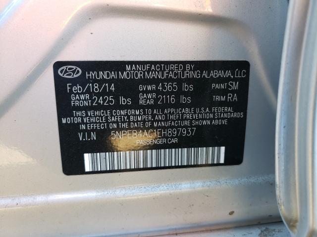 Photo 9 VIN: 5NPEB4AC1EH897937 - HYUNDAI SONATA GLS 