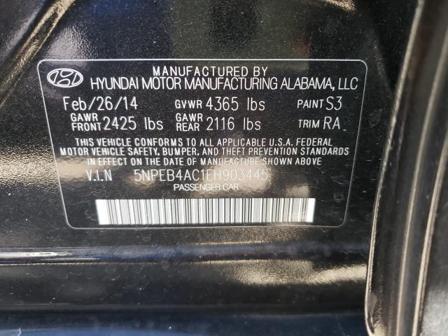 Photo 9 VIN: 5NPEB4AC1EH903445 - HYUNDAI SONATA GLS 