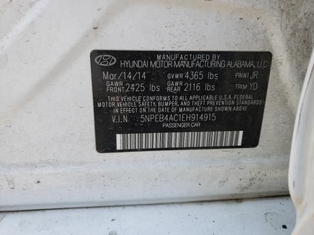 Photo 9 VIN: 5NPEB4AC1EH914915 - HYUNDAI SONATA GLS 