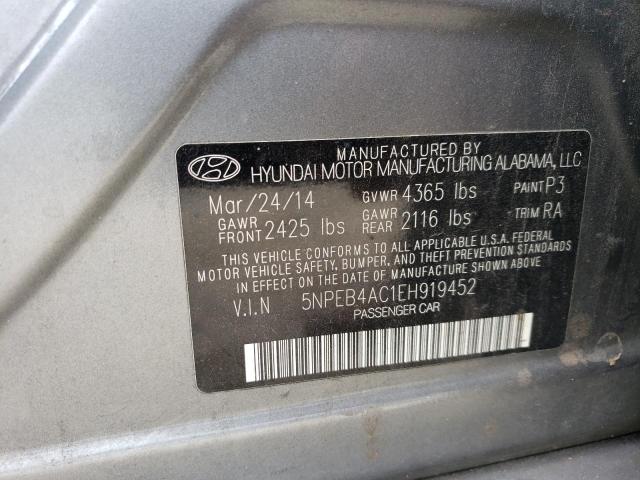 Photo 12 VIN: 5NPEB4AC1EH919452 - HYUNDAI SONATA 