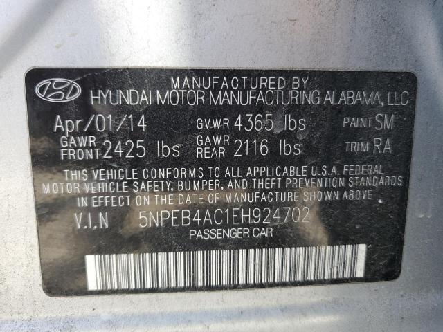 Photo 11 VIN: 5NPEB4AC1EH924702 - HYUNDAI SONATA GLS 