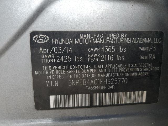 Photo 12 VIN: 5NPEB4AC1EH925770 - HYUNDAI SONATA GLS 