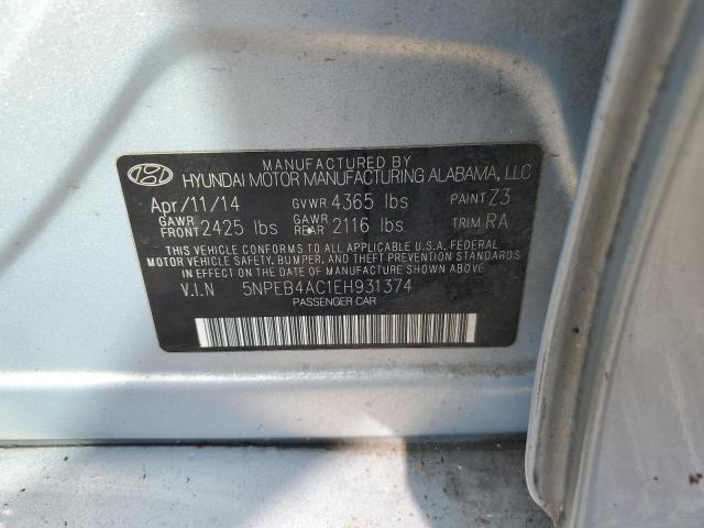 Photo 11 VIN: 5NPEB4AC1EH931374 - HYUNDAI SONATA GLS 