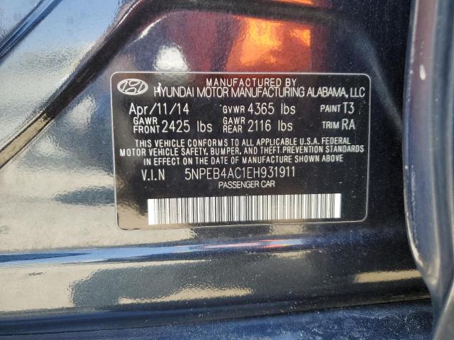 Photo 11 VIN: 5NPEB4AC1EH931911 - HYUNDAI SONATA 