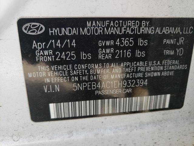 Photo 12 VIN: 5NPEB4AC1EH932394 - HYUNDAI SONATA GLS 