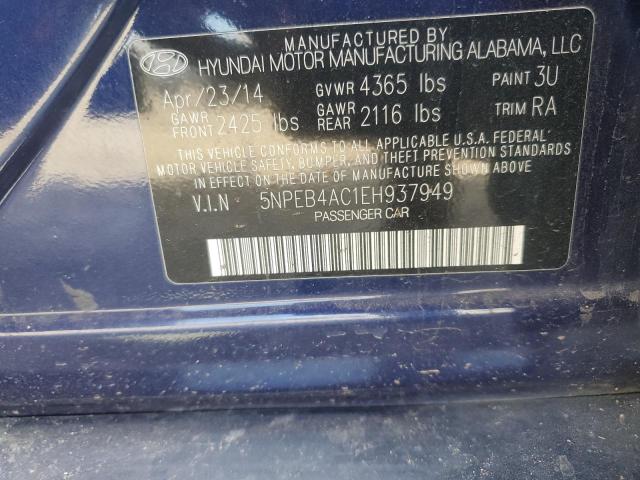 Photo 11 VIN: 5NPEB4AC1EH937949 - HYUNDAI SONATA GLS 