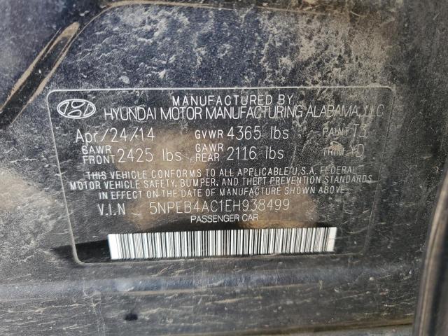 Photo 11 VIN: 5NPEB4AC1EH938499 - HYUNDAI SONATA 