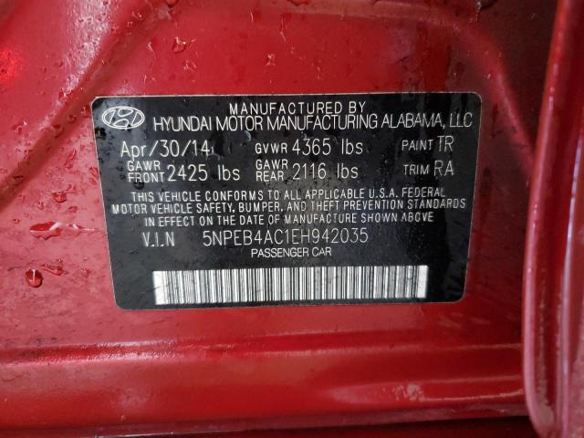 Photo 11 VIN: 5NPEB4AC1EH942035 - HYUNDAI SONATA 