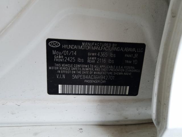 Photo 9 VIN: 5NPEB4AC1EH942701 - HYUNDAI SONATA GLS 