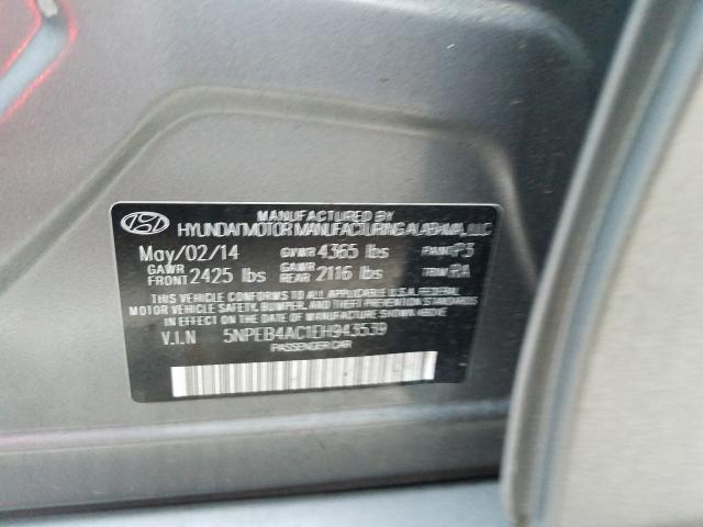 Photo 9 VIN: 5NPEB4AC1EH943539 - HYUNDAI SONATA GLS 