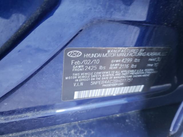 Photo 9 VIN: 5NPEB4AC2BH011751 - HYUNDAI SONATA GLS 