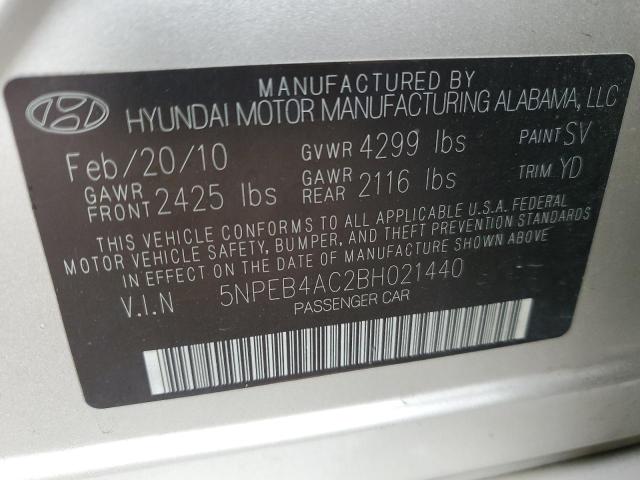 Photo 11 VIN: 5NPEB4AC2BH021440 - HYUNDAI SONATA GLS 