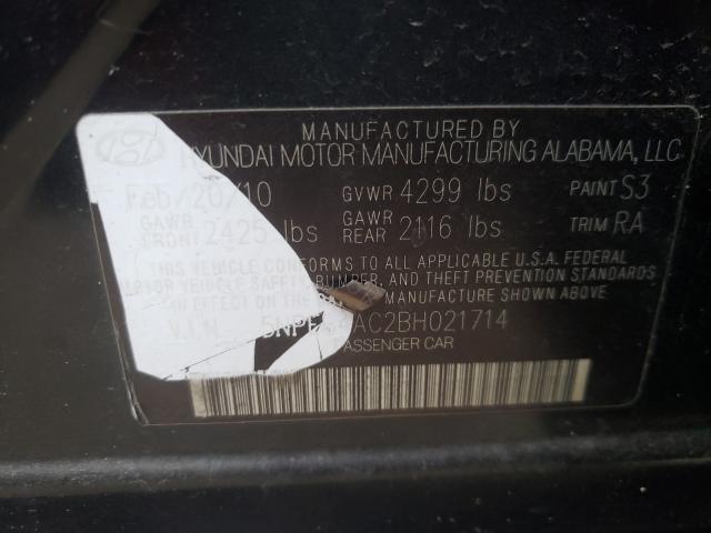 Photo 9 VIN: 5NPEB4AC2BH021714 - HYUNDAI SONATA GLS 