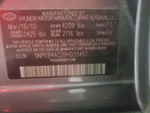 Photo 9 VIN: 5NPEB4AC2BH033457 - HYUNDAI SONATA GLS 