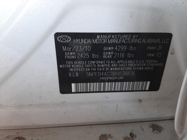 Photo 9 VIN: 5NPEB4AC2BH038836 - HYUNDAI SONATA GLS 