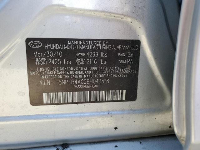 Photo 11 VIN: 5NPEB4AC2BH043518 - HYUNDAI SONATA 