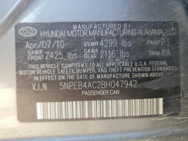 Photo 11 VIN: 5NPEB4AC2BH047942 - HYUNDAI SONATA 