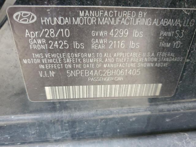 Photo 12 VIN: 5NPEB4AC2BH061405 - HYUNDAI SONATA GLS 