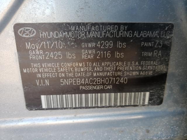 Photo 9 VIN: 5NPEB4AC2BH071240 - HYUNDAI SONATA GLS 