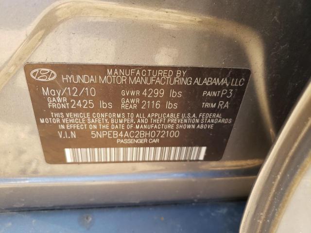 Photo 11 VIN: 5NPEB4AC2BH072100 - HYUNDAI SONATA GLS 