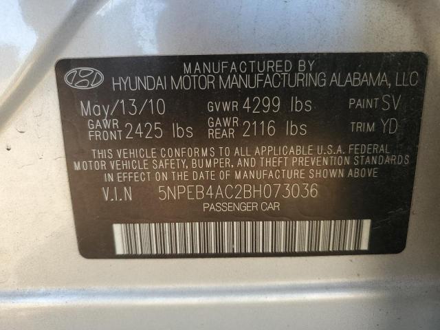 Photo 11 VIN: 5NPEB4AC2BH073036 - HYUNDAI SONATA GLS 