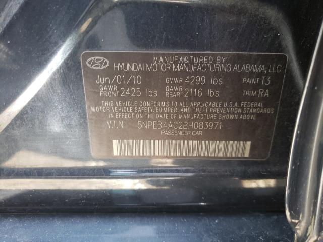 Photo 9 VIN: 5NPEB4AC2BH083971 - HYUNDAI SONATA GLS 