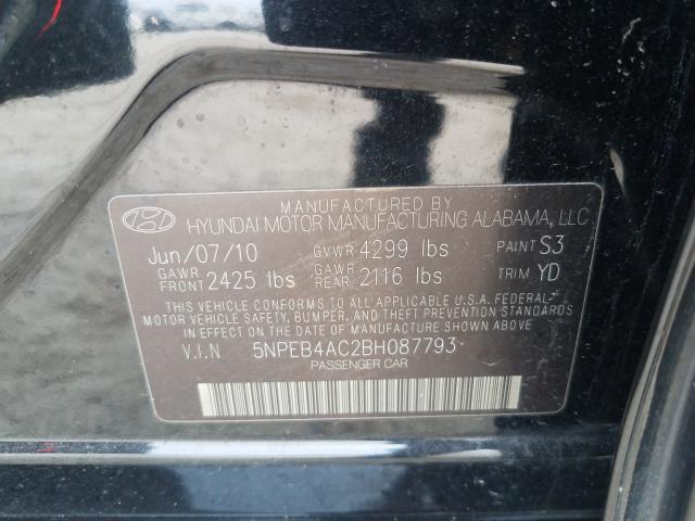 Photo 9 VIN: 5NPEB4AC2BH087793 - HYUNDAI SONATA GLS 