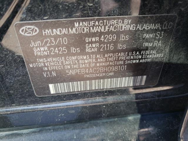 Photo 9 VIN: 5NPEB4AC2BH098101 - HYUNDAI SONATA GLS 