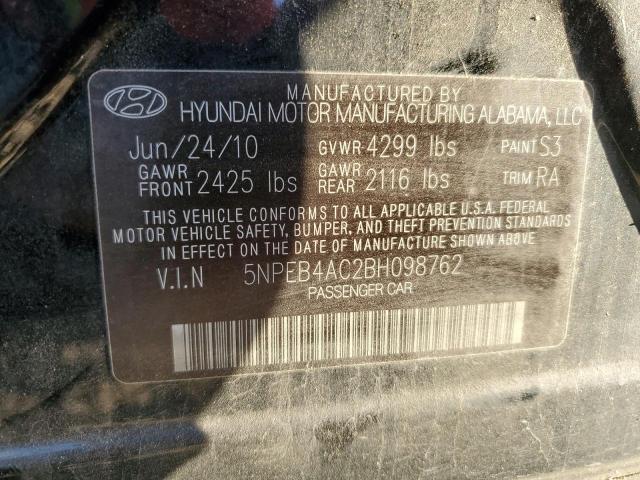 Photo 11 VIN: 5NPEB4AC2BH098762 - HYUNDAI SONATA GLS 