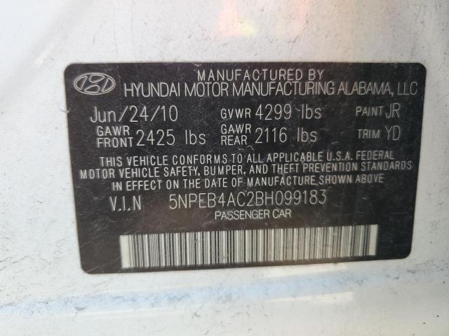 Photo 11 VIN: 5NPEB4AC2BH099183 - HYUNDAI SONATA 