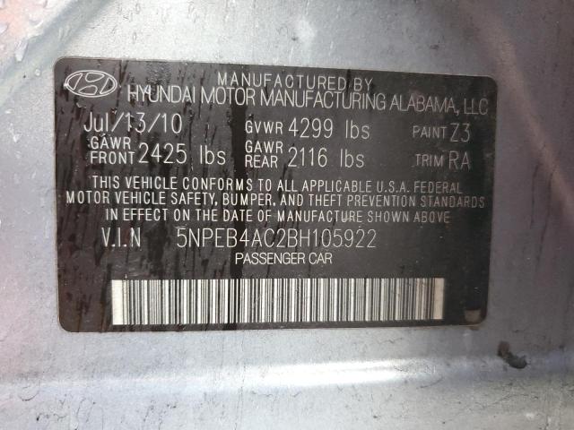 Photo 12 VIN: 5NPEB4AC2BH105922 - HYUNDAI SONATA 