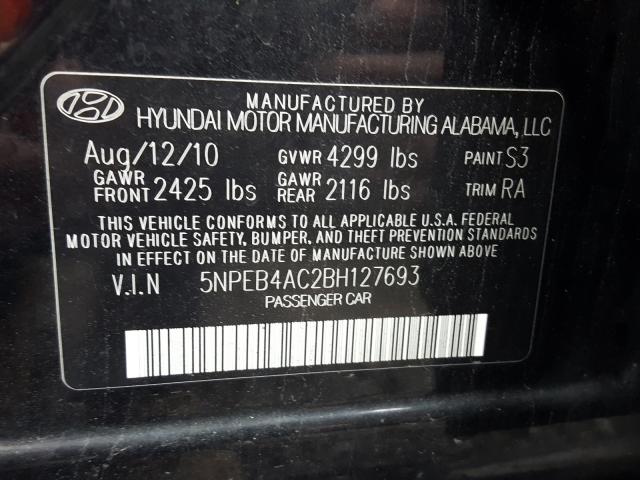 Photo 9 VIN: 5NPEB4AC2BH127693 - HYUNDAI SONATA GLS 