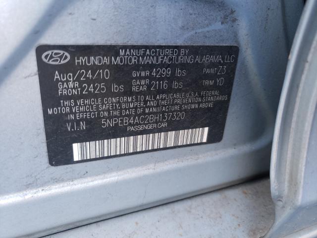 Photo 9 VIN: 5NPEB4AC2BH137320 - HYUNDAI SONATA GLS 