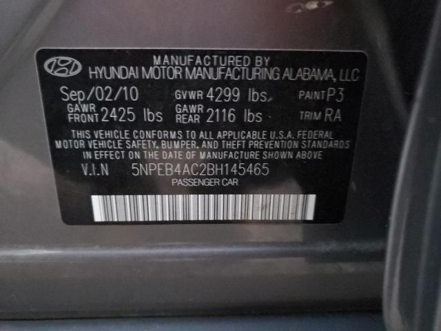 Photo 11 VIN: 5NPEB4AC2BH145465 - HYUNDAI SONATA GLS 