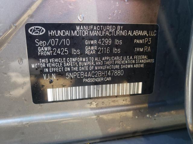 Photo 11 VIN: 5NPEB4AC2BH147880 - HYUNDAI SONATA 