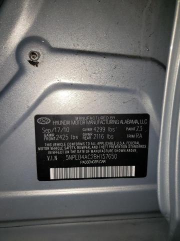 Photo 12 VIN: 5NPEB4AC2BH157650 - HYUNDAI SONATA GLS 