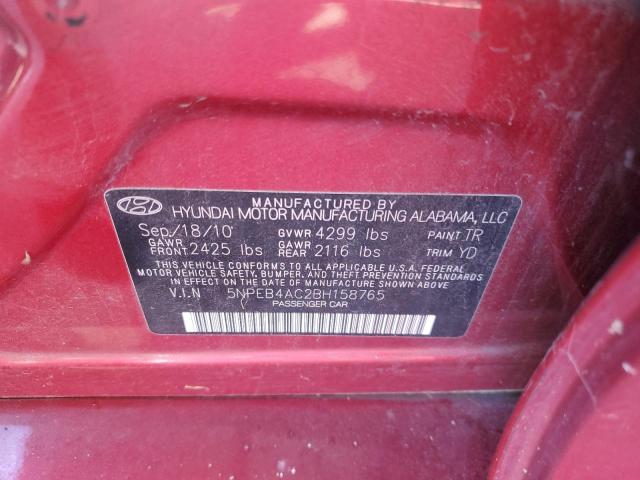 Photo 11 VIN: 5NPEB4AC2BH158765 - HYUNDAI SONATA 