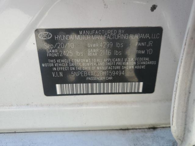 Photo 11 VIN: 5NPEB4AC2BH159494 - HYUNDAI SONATA GLS 