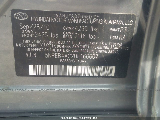 Photo 8 VIN: 5NPEB4AC2BH166607 - HYUNDAI SONATA 