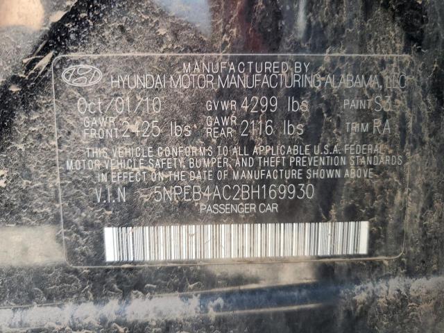 Photo 11 VIN: 5NPEB4AC2BH169930 - HYUNDAI SONATA GLS 